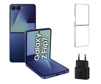 Smartfon / Telefon Samsung Galaxy Z Flip7 12/512GB Granatowy + Clear Case + Charger